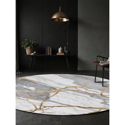 Machine Washable Grey Area Rug