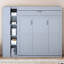 Grand lit gris avec tablettes fonctionnelles et porte-matelas confort-580821484-580821473