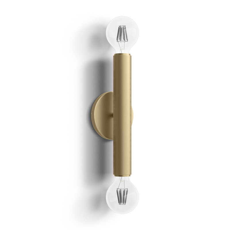 Cabot Wrought Iron Armed Sconce, Antique Gold, 12" H x 4.7" W x 3.3" D