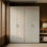 77.1'' H Linen-Textured Armoire