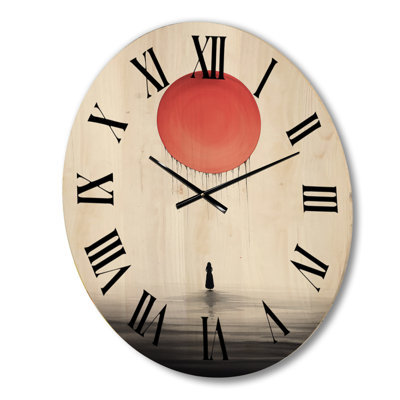 Horloge murale en bois surdimensionnée Serenity