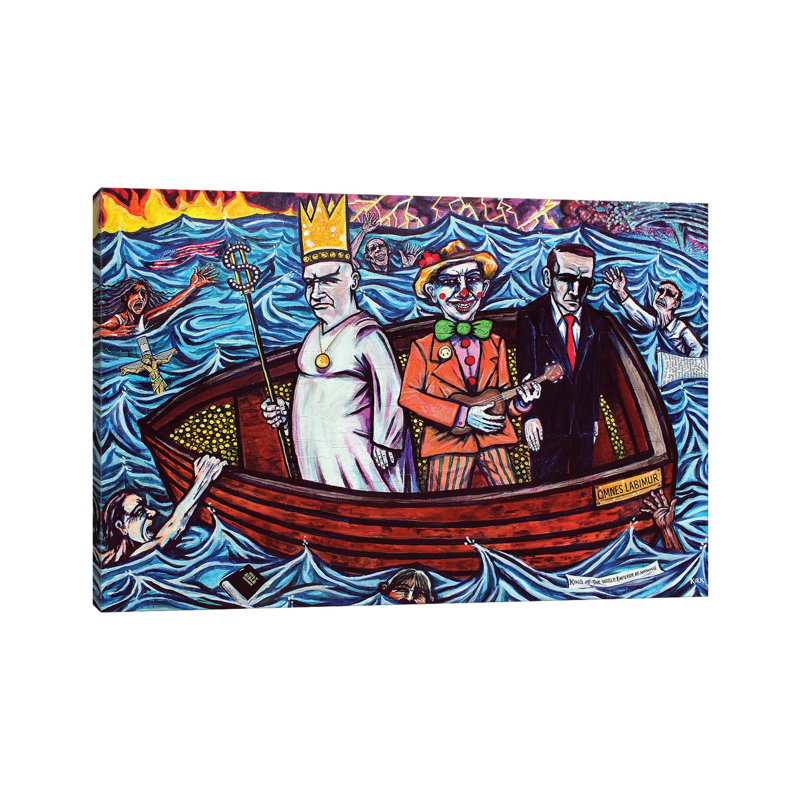 A KIng Clown And Businessman by Jerry Lee Kirk - Wrapped Canvas Gallery-Wrapped Canvas Giclée