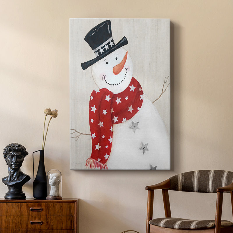 Bonhomme de neige festif I - galerie sur mesure, H 12 po x l 8 po