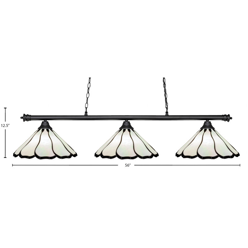 Barre d'éclairage 3 lumières Mendez, Perle, Noir mat