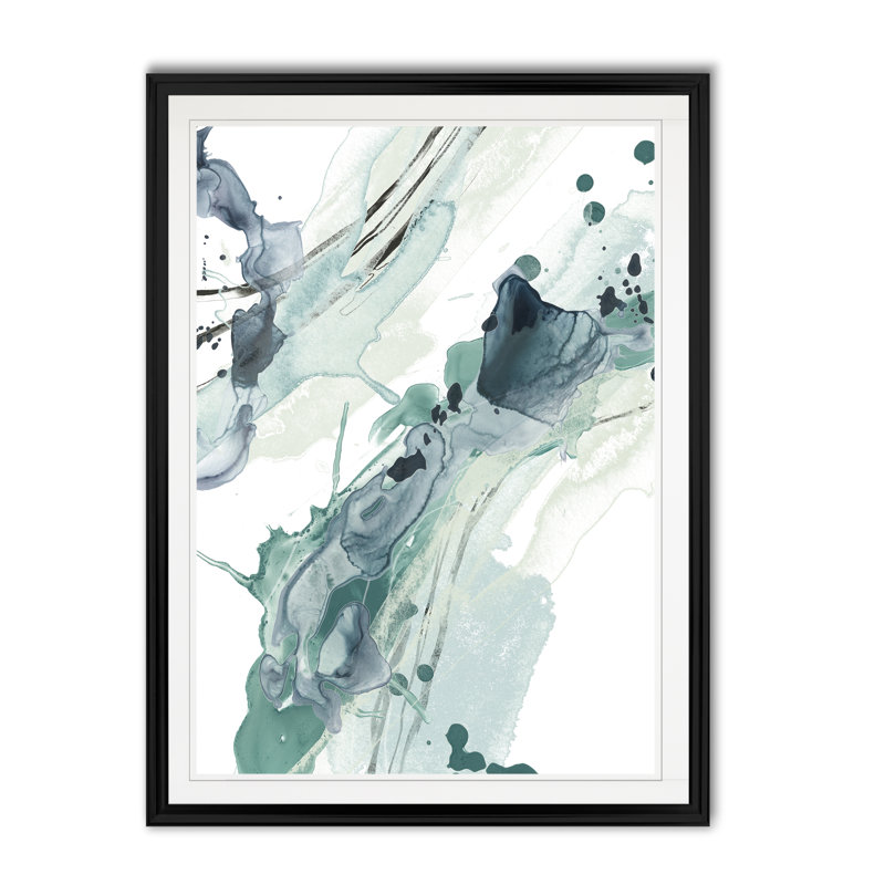 «Deep Splash II», reproduction d'art sur toile, H 26,5 po x l 36,5 po x P 1,5 po, Cadre noir
