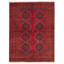 Tapis rouge noué à la main Esari Turkman 5 pi 10 po x 7 pi 8 po