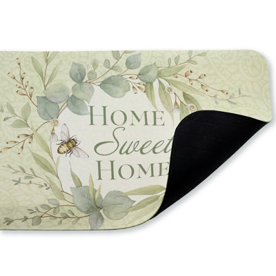 Tapis de cuisine ergonomique rembourré Sweet Home with Bumble Bee, 18 po x 30 po