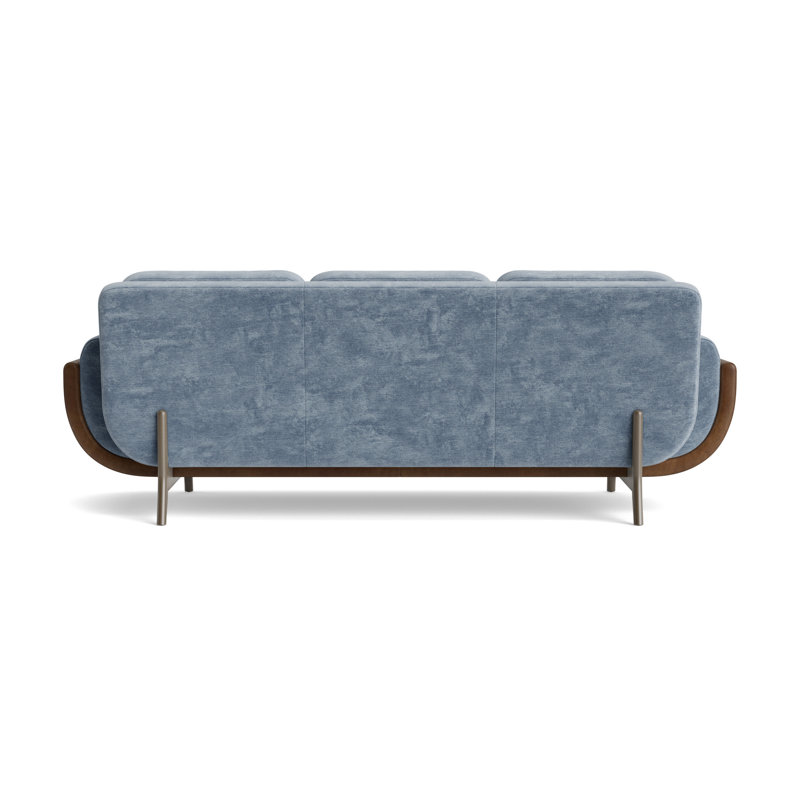 Regatta 100 Sofa, Vintage Chenille - Smoky Blue/Bedford - Tobacco, Driftwood
