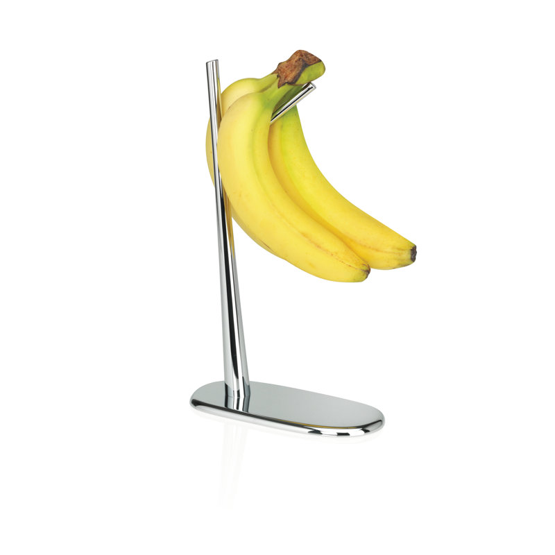 Chrome-Plated Zamak Banana Holder with Rubber Base