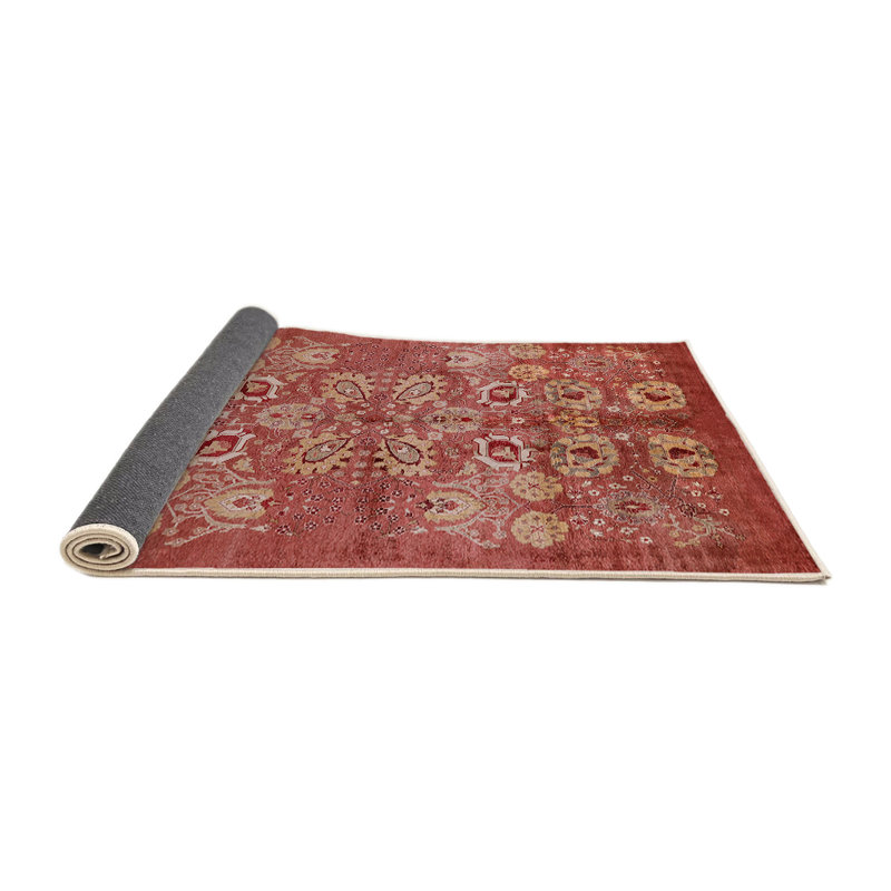 Tapis oriental rouge / beige, Rond 8 pi