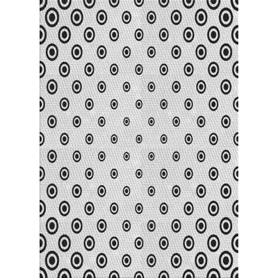 Tapis blanc/noir zone à motif