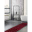 Tapis décoratif en laine rouge foncé noué à la main de conception unique 5 pi x 9 pi 10 po noué à la main new age