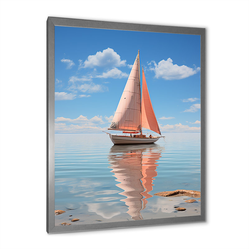 Horizon I, impression sur toile, H 40 po x l 30 po x P 1,5 po, Cadre photo argenté