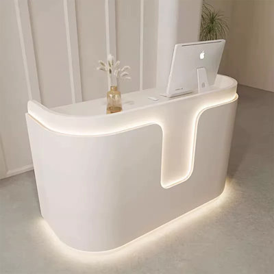 Modern Rectangular Manufactured Wood Reception Desk