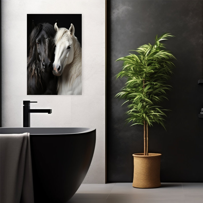 Art contemporain cheval contemporain, H 24 po x l 16 po
