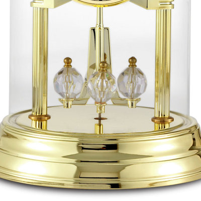 Modern & Contemporary Roman Numeral Glass Tabletop Clock in Gold