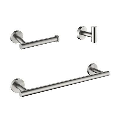 Matte Black Stainless Steel 3 Bathroom Hardware. Scratch, . Modern Mounting. For Different Settings Hardware  3  In Steel, Black. Design, Quick Installation. Fits Various Locations