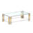 Mercer41 Inc Stainless Steel 52" Coffee Table