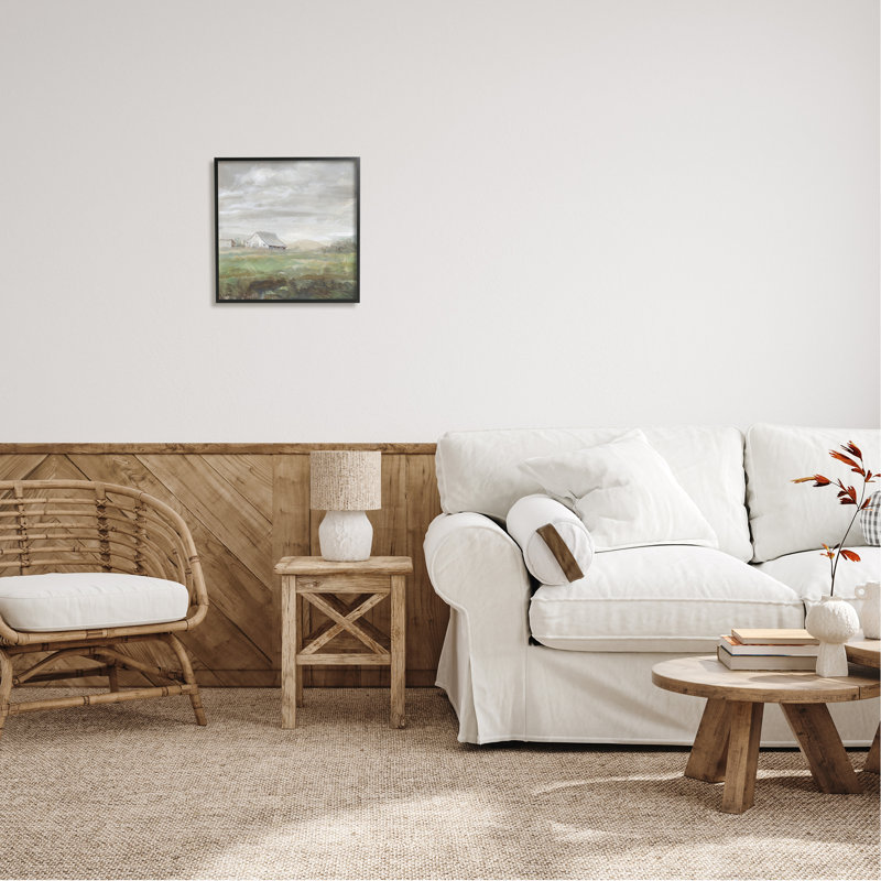 «Gray Farm» par Danhui Nai, Giclée encadrée noir minuit, H 17 po x l 17 po x P 1,5 po