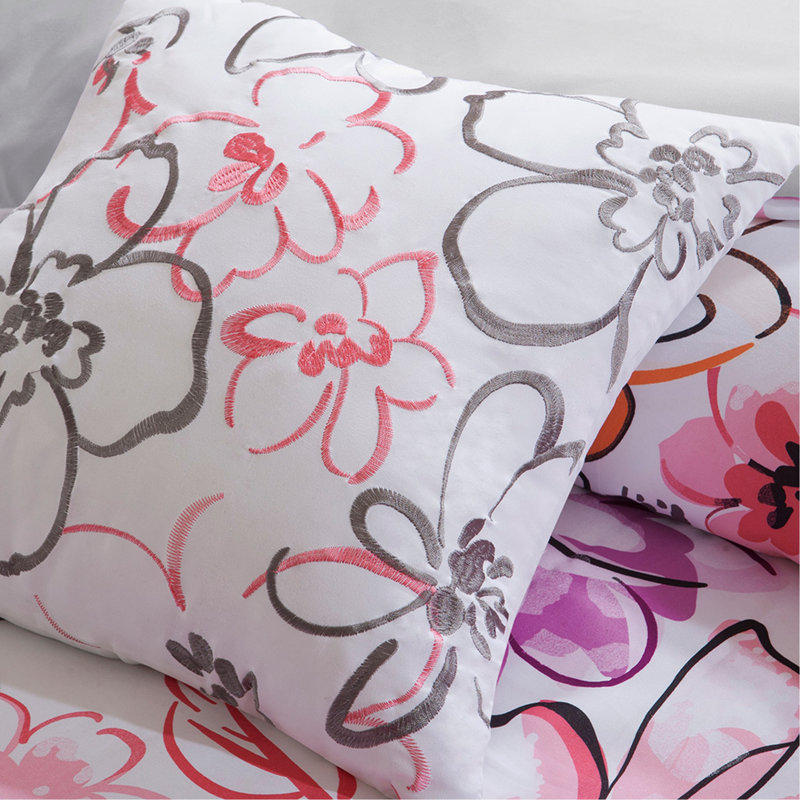 King/Cal King Floral Comforter Set, King Comforter + 4 Additional Pieces