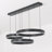 39.4Inch Modern Chandelier Kitchen Island Pendant Lighting LED Switch Dimmable