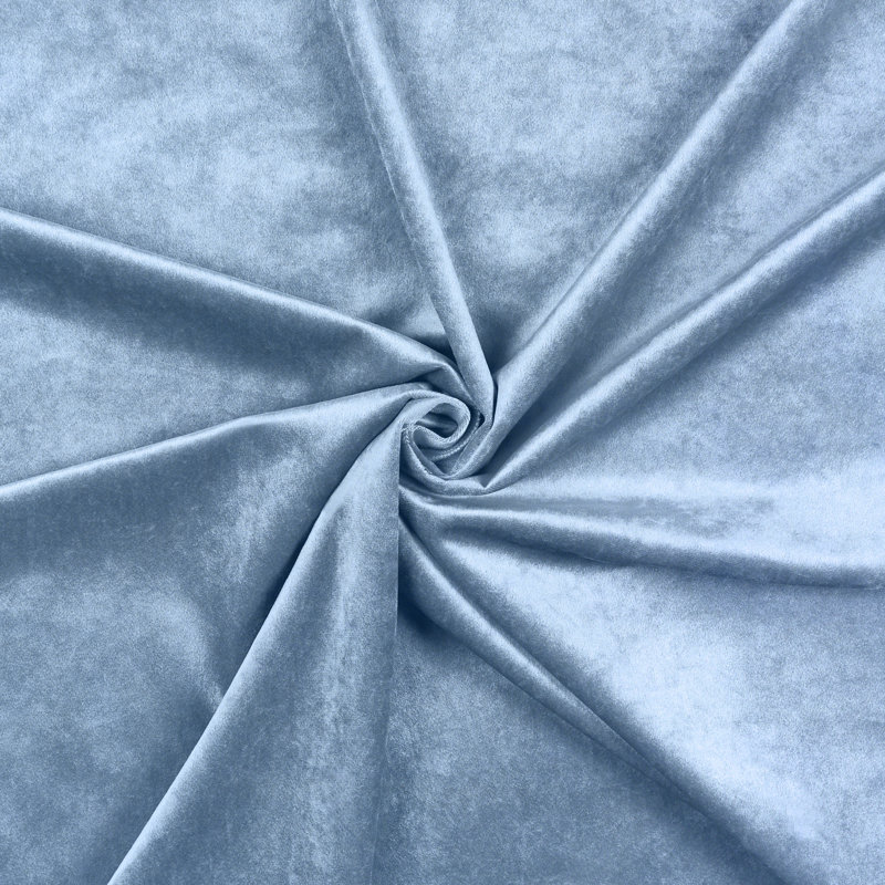 Slate Blue Velvet Light-Filtering Grommet Curtain Panels, 54" x 96"