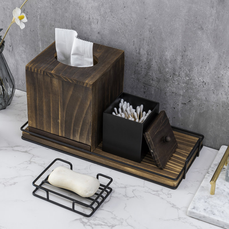 4 Piece Bathroom Accessory Set