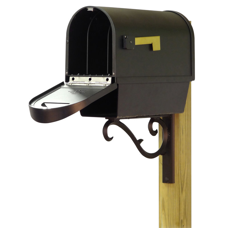 Classic Aluminum Post Mounted Mailbox