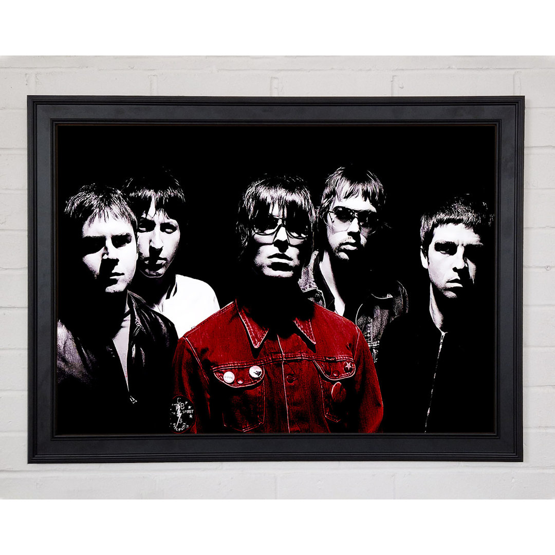 Oasis Liam Roter Mantel B N W - Druck