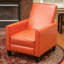 Fauteuil inclinable à dossier inclinable orange
