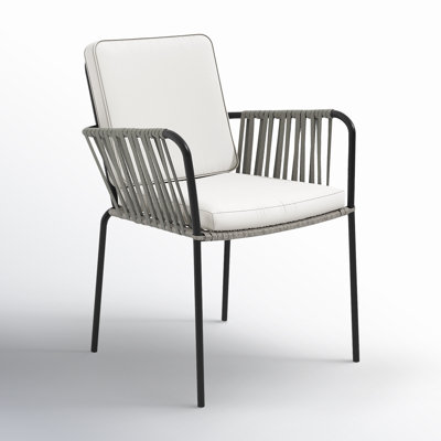 Edda Outdoor Stacking Dining Armchair with Cushion