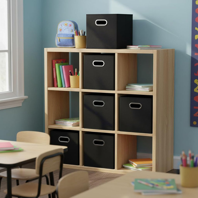 Foldable Fabric Storage Bins, 6-Piece Set With Sturdy Sides, Grommet Handles, Stackable And Durable