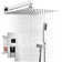 10" Square Shower Head Pressure Balanced Shower Faucet System With Handheld Spray