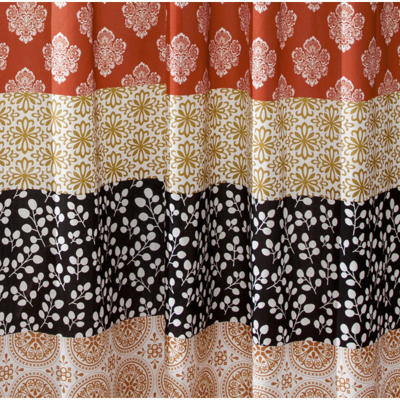 Lush Decor Bohemian Stripe Shower Curtain - Thumbnail 3