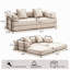 Canapé de sol convertible, canapé-lit de sol avec coussins de soutien lombaire et accoudoirs, canapé-lit futon confortable, tissu velours côtelé, pour salon et chambre.