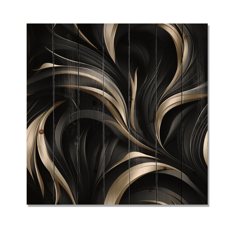 Aurore - Décoration murale abstraite en bois, H 30 po x l 30 po