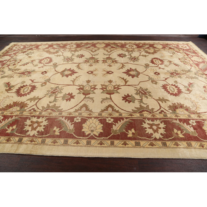 One-of-a-Kind 9' X 13'5" New Age Wool Area Rug in Beige