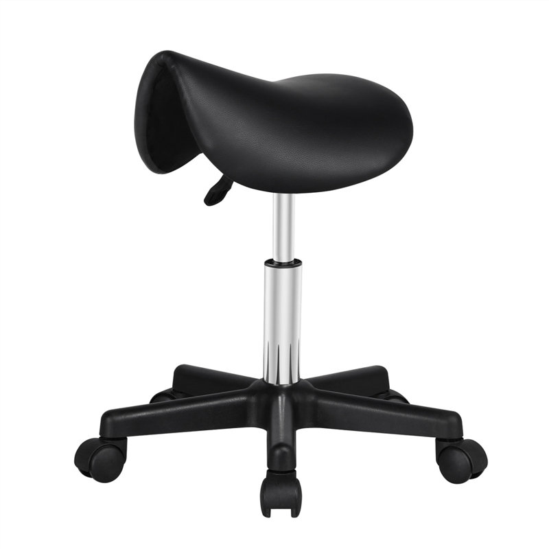 Adjustable Height Lab Stool, Black