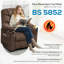 HOMCOM Electric Massage Recliner Armchair with Heat Reclining Chair-1663748046