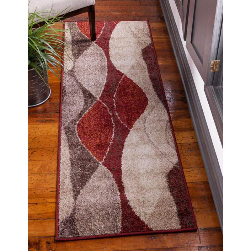 Tapis géométrique Alair, Tapis de couloir 2 pi 7 po x 12 pi