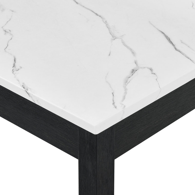Bureau 1 pièce moderne en faux marbre blanc