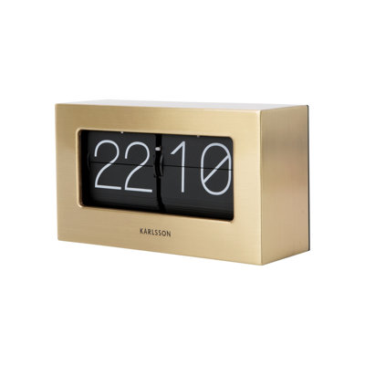 Digital Mechanical Alarm Tabletop Clock in Gold
