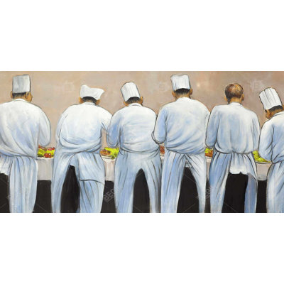 Cooks chefs working together - 15.75"x31.50" Desk mat