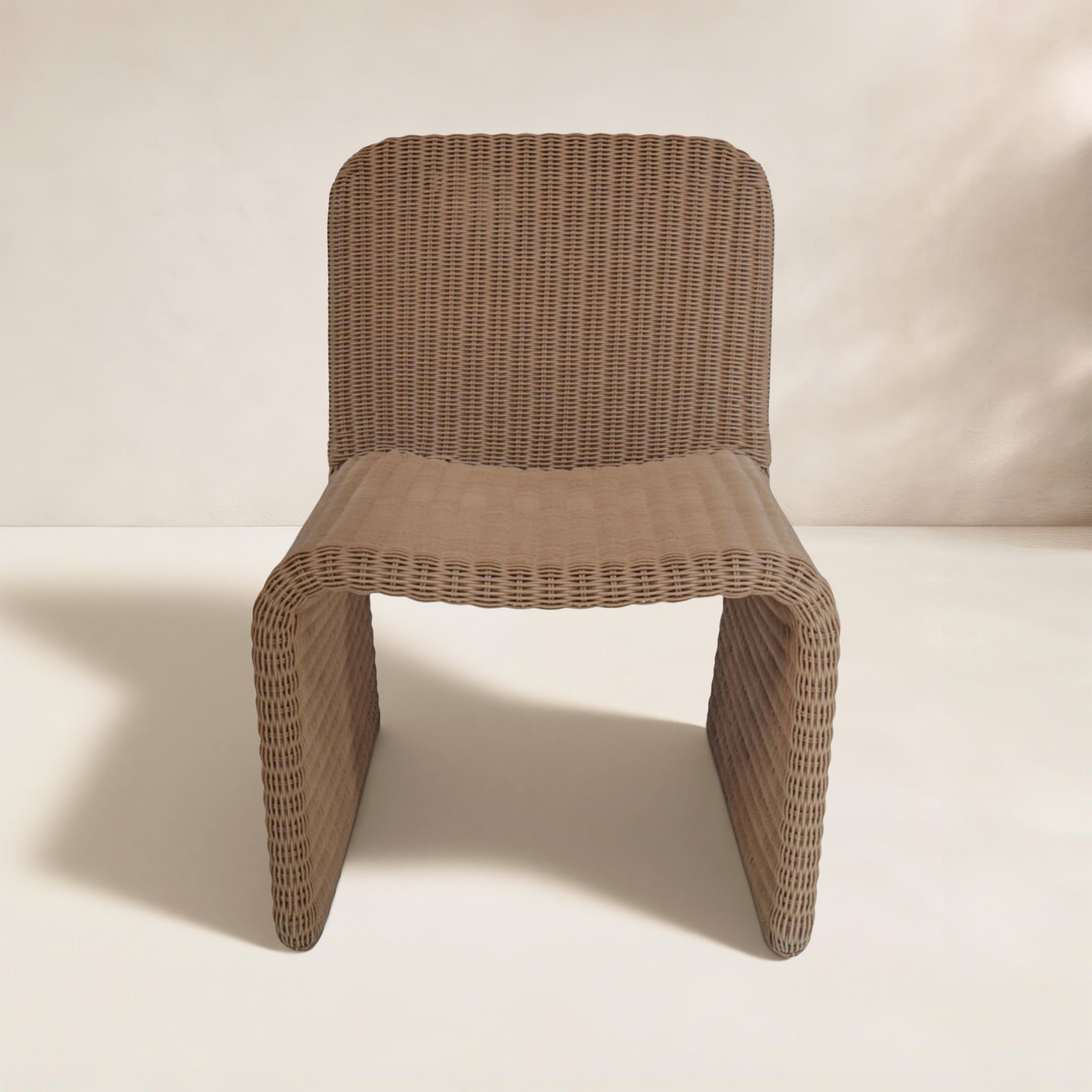Attie Patio Side Chair, Brown