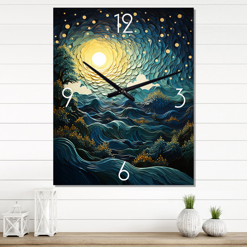 Jeicob - Très grandes horloges murales nautiques et de plage, Moyen