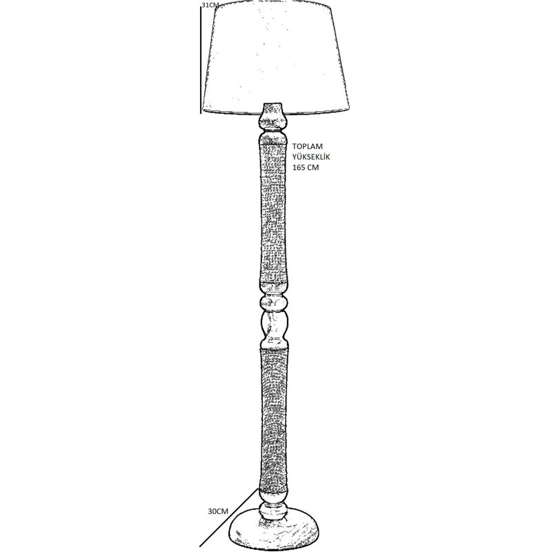 Lampe sur pied 59 po Modoc