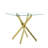 Versatile Modern Patio Bar Sets With Gold Metal And Glass For Kitchen