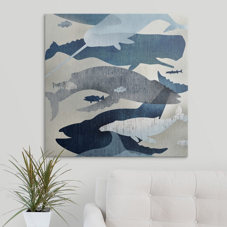 «Catskill Whale regardant« Edward Selkirk », impression, H 35 po x l 35 po x P 1,5 po, Toile