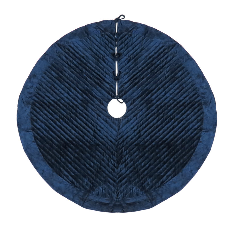 Jupe d'arbre en velours matelassé, Bleu