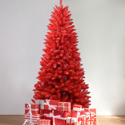 4FT  Christmas Tree – Pure  PVC Tree With 456 Tips, Hinged Branches For Easy Setup, Stable Metal Stand, Bold Holiday Decoration